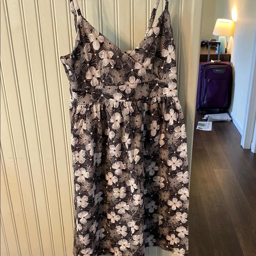 Floral Black and White Sundress